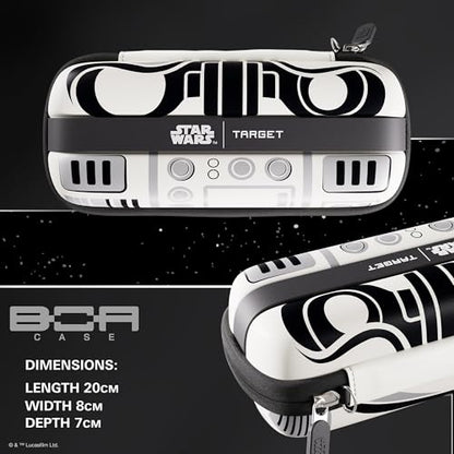 Target Darts Star Wars Stormtrooper BOA Wallet | Storm Trooper Premium Dart Case with Imperial Design, Swiss Point Tip Storage, Rigid Outer Shell & Organised Accessories Holder - style: Stormtrooper