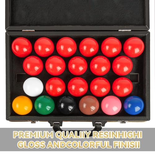 22 Pcs Snooker Billiard Ball Standard Set 2-1/16 inch - 52.5 mm Pool Balls Billiard Set - Regulation Size Professional Pool Set/Billiard Balls Storage Box Pool Ball Storage Case.
