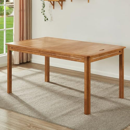Board Game Table with Removable Table Top, Seats 4 to 6 Players with 57in x 33in Play Area, Includes Play Mat, Detachable Cup Holders and Dice Trays, Minimal Assembly Required - color: Honey Oak