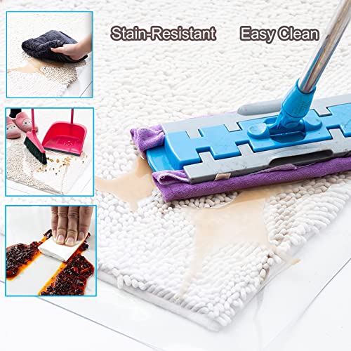 0.08 in Thick Rectangular Non Slip Protector Rug/Tile/Hardwood Floor,Desk Chair Mat for Gaming Computer Carpet, Runners Odorless Stain-Resistant(0.8X0.4m/2.6X1.3ft)