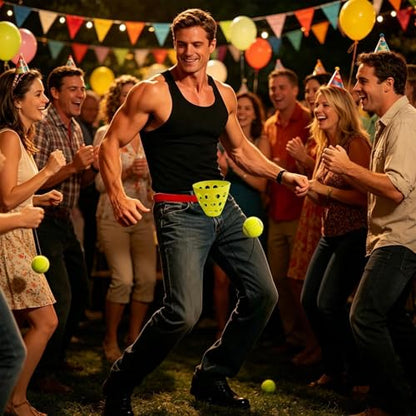 Swing Ball Game - Catch Cup | Funny Family Party Game | Swing Bucket Ball Catching Toy For Wedding Birthday Christmas Graduation Beach Yard Outdoor Indoor Fun Activity - color: Yellow
