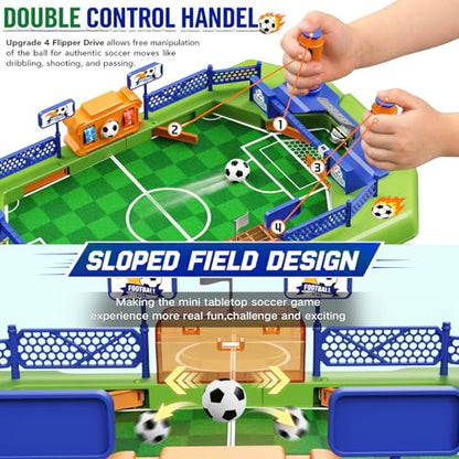Mini Foosball Table for Kids, Portable Tabletop Soccer Board Game