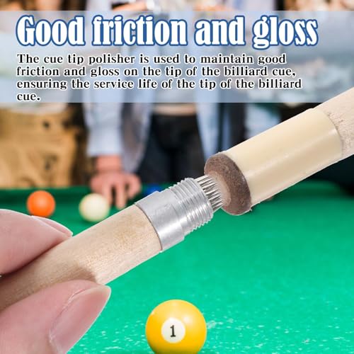 Hariendny 2 in 1 Chalk Holder for Billiards, Portable Pool Cue Chalk Holder, Snooker Pool Cue Tip Shaper, Repair Cue Tip Stick Accessories, Billiard Cue Tip Pricker
