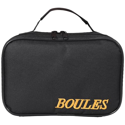 Professional Bocce Ball Set with 6 Heavy Steel Balls 1.5lb & Jack - Regulation 7cm Boules for Lawn, Beach, Backyard - Complete with Measuring Tool & Carry Bag - Family Party Games for 6 Adults
