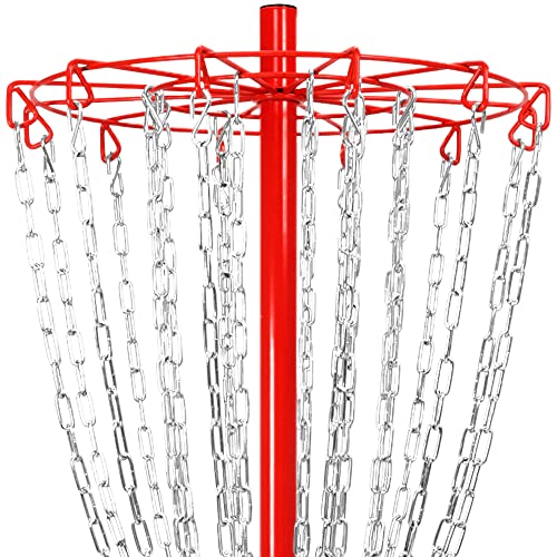 Remix Practice Basket for Disc Golf - Choose Your Color and Style - style: Double Chain - Red