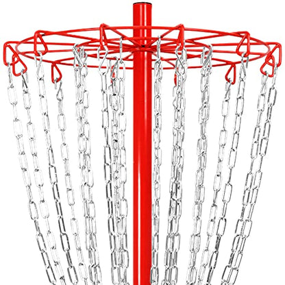 Remix Practice Basket for Disc Golf - Choose Your Color and Style - style: Double Chain - Red