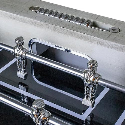 Hathaway Montecito 55 inch Foosball Table Adult Size for Family Game Rooms - With Smooth Playfield, Dual Abacus Scoring, ABS Weighted Players, Sturdy Leg Levelers & 2 Foosballs – Driftwood
