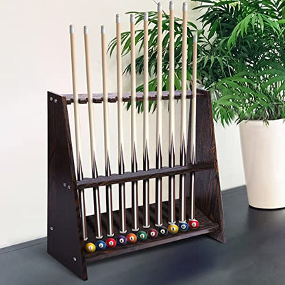 Floor Stand Billiard Pool Cue Racks,Pool Stick Holder Floor Stand,10-Pool Cue Rack,Billiards Accessories,Suitable for Billiard Room,Club,Living Rooms,Bars,Entertainment Parties,Sports Venues.