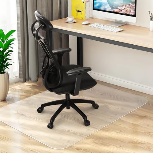 Chair Mat for Hard Floors, Computer Gaming Rolling Desk Chair Mat for Tile Floor, Small Floor Protection Mats for Home and Offic (Transparent, 48" x 36" Rectangle) - size: 48" x 36" Rectangle (1pc)