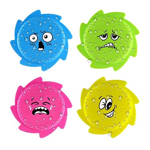 4 Pack Water Flying Discs for Kids, Pool Beach Floatable Frisbee for Boys and Girls, Outside Activities Games & Fun, Summer Outdoor Water Toy for Kids Ages 3-12