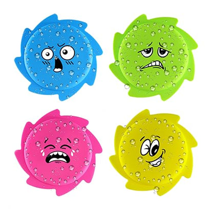 4 Pack Water Flying Discs for Kids, Pool Beach Floatable Frisbee for Boys and Girls, Outside Activities Games & Fun, Summer Outdoor Water Toy for Kids Ages 3-12