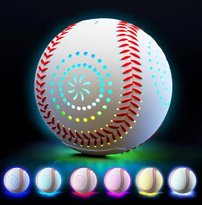 LED Rechargeable Baseball with 9 Lighting Modes Glow in The Dark Baseballs, Baseball Gifts for Boys 6 7 8 9 10 11 12 Years Old Sport Games for Kids Indoor Outdoor Toys for Kids