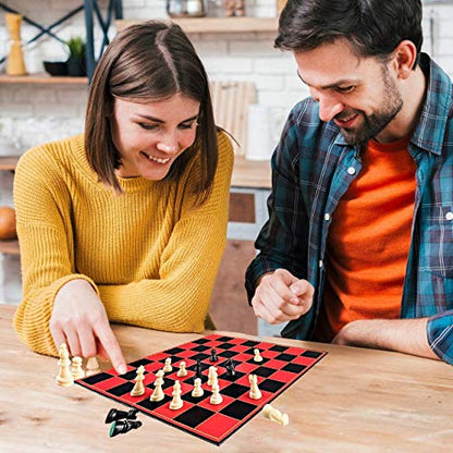 HI-Q Classic Chess Board Game – Educational Strategy Set for Kids, Adults & Beginners – Standard Style Pieces with Folding Board – Family Game Night