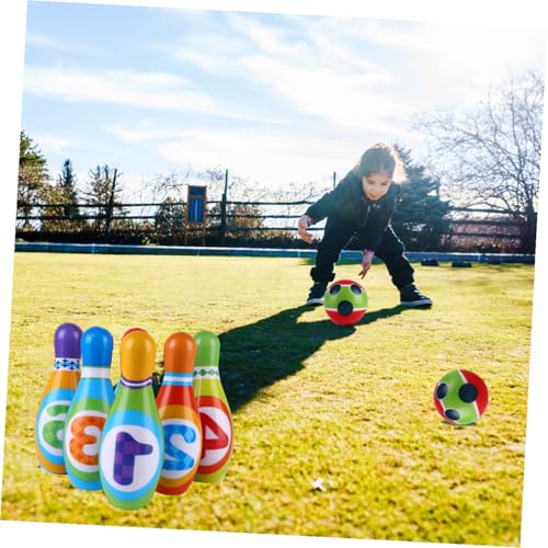 Mini PU Solid Bowling Pins Balls Safe Indoor Sports for S Physical Training and Educational Development Fun Game for Beginners