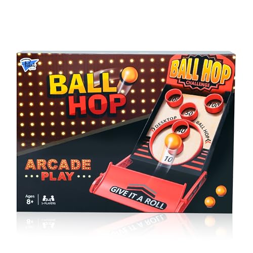 Point Games Ball Hop Game - Collapsible Arcade Games - Solo or Team Home Tabletop Game for Party Activity Birthday - Easy Setup (Small)