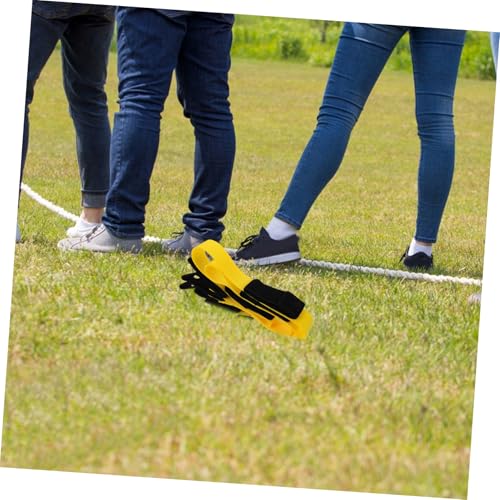 Yardwe 2pcs Relay Race Giant Footsteps Bandage Legged Game for Boys and Girls Adults Team Building Exercise Equipment for Field Day and Holiday Celebrations