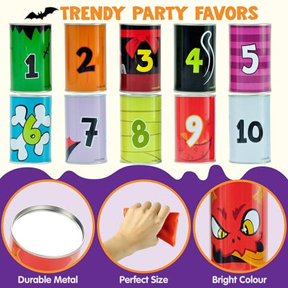 JOYIN 13 Pcs Halloween Carnival Can Bean Bag Toss Games for Kids & Adults Trick or Treat Decoration, Home Decor Party Favors Supplies, Homeschooling Backyard Game - style: Funny Bean Bag Games