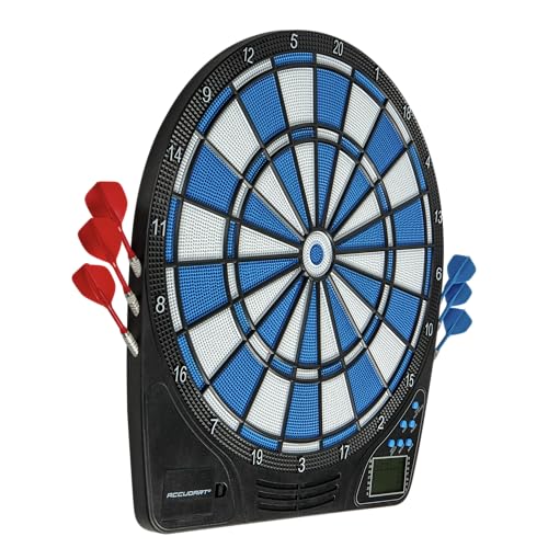 Accudart Comet Electronic Dartboard – 21 Games, 149 Variations, LED Scoring for Up to 8 Players, Virtual Opponent, Adjustable Volume, Wide Catch Ring – Includes 6 Soft Tip Darts & Extra Tips