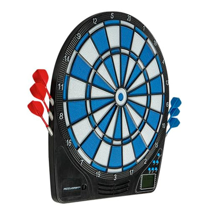 Accudart Comet Electronic Dartboard – 21 Games, 149 Variations, LED Scoring for Up to 8 Players, Virtual Opponent, Adjustable Volume, Wide Catch Ring – Includes 6 Soft Tip Darts & Extra Tips