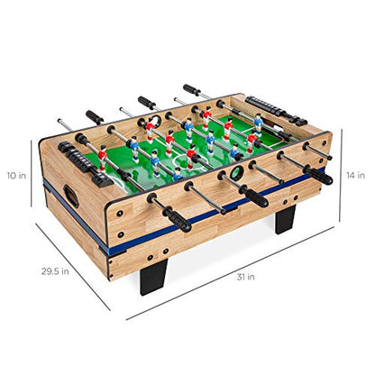 4-in-1 Kids 32" Multi-Game on Floor Table Set Air Hockey, Foosball, Table Tennis, Pool Billiards, Home Family Game Room Indoor Competition, Leisure Sports Sports Style, Wooden Table, Gift for Children