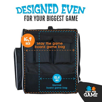 Board Game Bag: Ultimate Backpack, Travel Organizer, Storage & Carrying Case for Board and Tabletop Games - size: Large