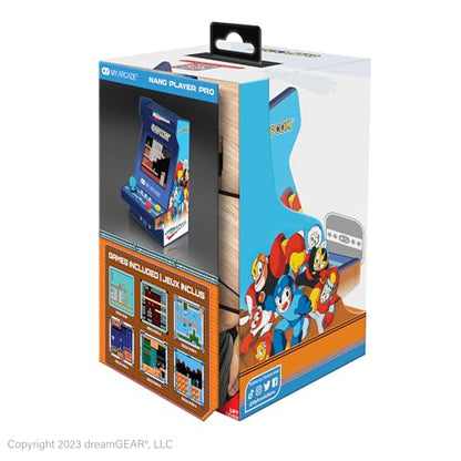 My Arcade Mega Man Nano Player Pro: 4.8" Portable Arcade with 6 Games, 2.4" Screen, Retro - style: Mega Man