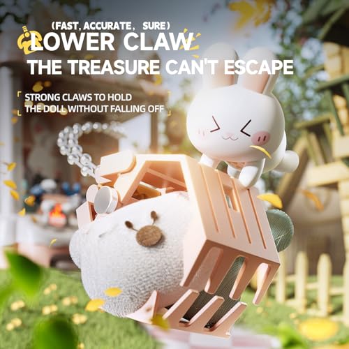 Large Claw Machine Arcade Toy with LED Light & Adjustable Sound,14" Candy Dispenser Toys Mini Vending Gashapon Machine for Kids Christmas Birthday Gifts for Girls Boys Ages 3+(Rabbit) - style: Rabbit