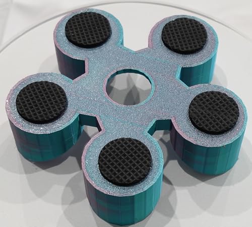 Bowling Ball Spinner - color: Teal and Coral Pink