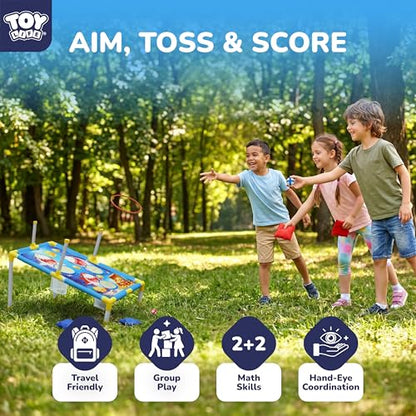 TOY Life 3 in 1 Sticky Bean Bag Ring Toss Games, Cornhole, Outdoor Toys for Kids Ages 4-8, Sports & Outdoor Play, Backyard Outside Toys, Family Lawn Yard Games Birthday Party, Gift for Boys