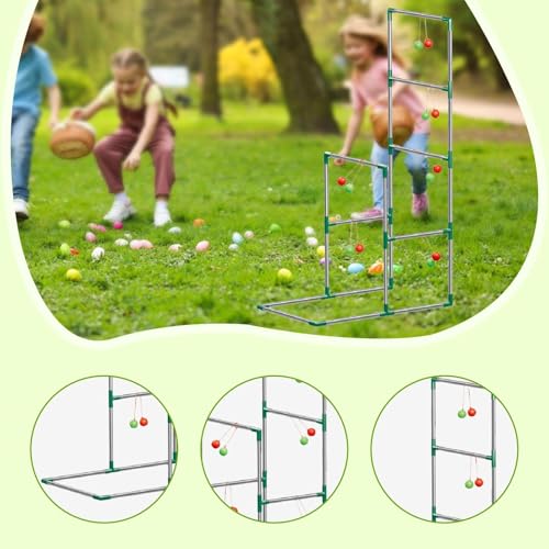 6 Pairs Toss Balls Ladder Toss Game Set Tossing Game Outdoor Indoor Game Portable Sturdy PP Material Suitable for Kids Adults Lawn Parties