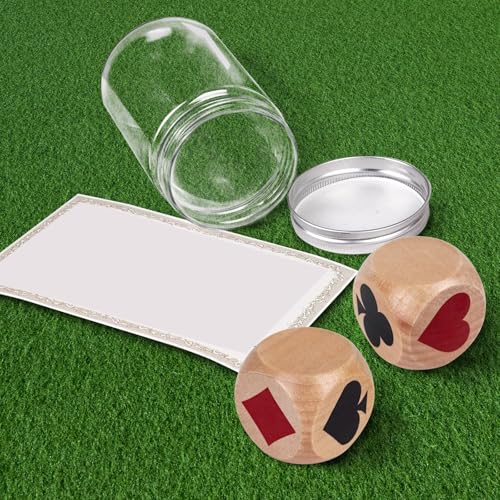 2pcs Euchre Indicators Wooden Trumps Suit Dices Portable Double Marker for Travel Camping Party Use