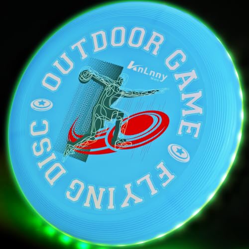 KnLnny Ware LED Flying Disc for Outdoor Games - color: Blue-with Light