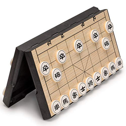 Yellow Mountain Imports Chinese Chess (Xiangqi) Magnetic Travel Set (12.2 Inches) - Compact, Folding Board Game Set - size: 12.5 in