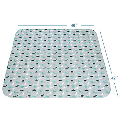 Splat Mat 2 Pack for Under High Chair & Arts & Eating Mess, Waterproof Baby Playtime Anti-Slip High Chair Mat for Floor or Table, Reusable & Portable Splash Mat for Under High Chair, 46" x 42"