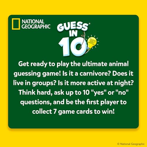 Skillmatics Guess in 10 National Geographic Animals, Educational Card Game for Kids & Families, Animal Trivia & Travel Game, Screen-Free Fun, Gifts for Ages 6, 7, 8, 9 and Up - style: 2. National Geographic