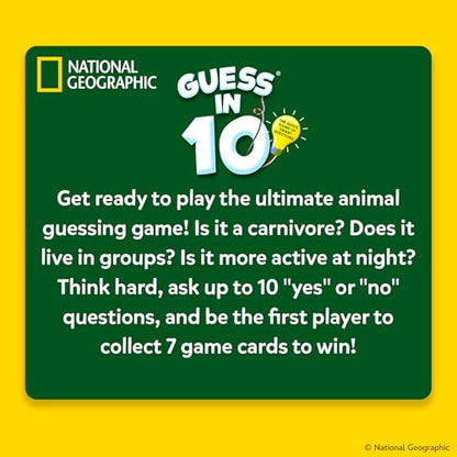 Skillmatics Guess in 10 National Geographic Animals, Educational Card Game for Kids & Families, Animal Trivia & Travel Game, Screen-Free Fun, Gifts for Ages 6, 7, 8, 9 and Up - style: 2. National Geographic