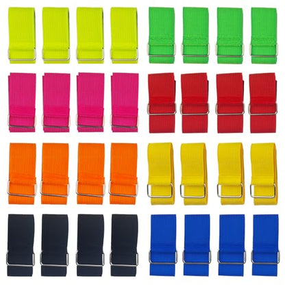 4/8/16/32 Pack 3 Legged Race Bands Colorful Firm Elastic Tie Rope for Outdoor Fun