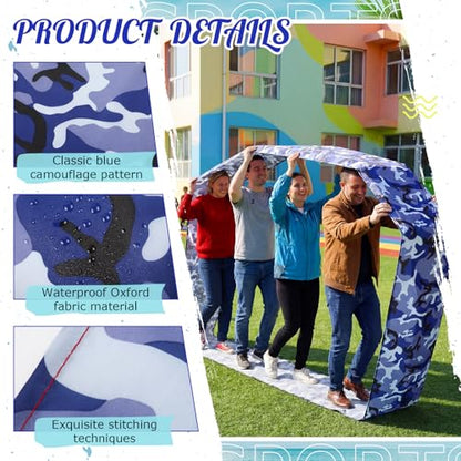 Team Building Games Teamwork Games Run Mat, Learning Activity Fun Playing Run Mat for Adults Field Day Game Team Building Relay Race Outdoor, with Storage Bag