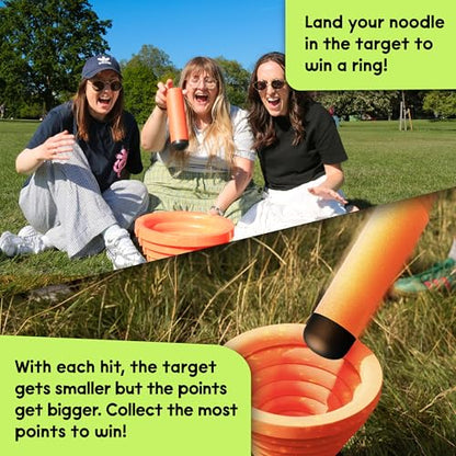 Noodle Flip: Ultimate Toss Game for The Beach or Yard | No Sweat Action Game | Fun for Adults, Kids and Groups | Age 8+, for 2+ Players