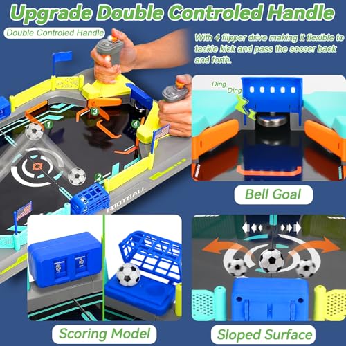 Mini Soccer Board Game for Kids: Foosball Table Game for Boys Age 6 7 8-12 | Family Fun Ages 3-12 Kids Adults - 60-Second No-Tool Setup - Pinball Machine Soccer Toy Birthday Gift for Indoor Outdoor Play