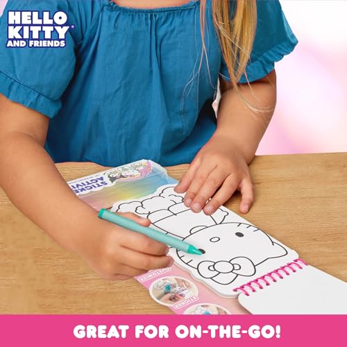 Hello Kitty and Friends 2-in-1 Coloring & Sticker Book, Includes 25+ Stickers, Crayons, Sanrio Sticker Book, 5 Year Old Girl Gift, Toddler Girl Toys, Hello Kitty Toys, Sanrio Stuff, Girl Toys Age 4-5 - style: Hello Kitty and Friends