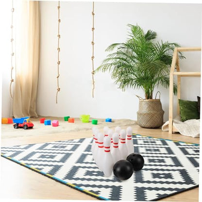1Set Bowling Ball Set with Plastic Balls Pins Durable Educational for Boys for Family Gatherings Holiday Parties and Indoor Fun