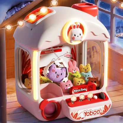 Large Claw Machine for Kids, Bunny Vending Machines Toys for Girls 4-6, Mini Candy and Prize Electronic Dispenser Game with Sound Lights, Idea Birthday Gift for 3 4 5 6 Year Old Girl Boy - color: Pink