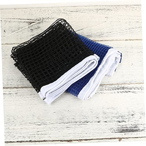 balacoo 2pcs Regulation Table Tennis Net Durable Nylon Pong Net for Use Lightweight Replacement Mesh for Home Office Classroom Play Black