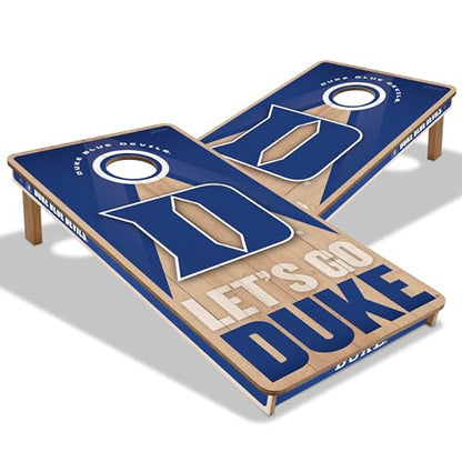 YouTheFan NCAA 2' x 4' Slogan Series Professional Wood Cornhole Game - color: Duke Blue Devils