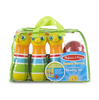 Melissa & Doug Sunny Patch Giddy Buggy Bowling Action Game - 6 Bug Pins, 1 Plastic Ball
