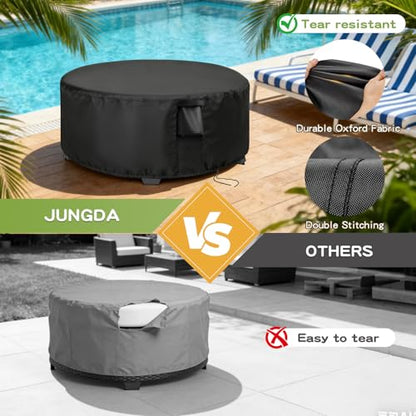 Patio Furniture Covers Round, 36 Inch Outdoor Dinner Table Cover Waterproof, Round Patio Coffee Table Cover for All Weather Resistant - 36 x 18 Inch - size: 36" DIA x 18" H