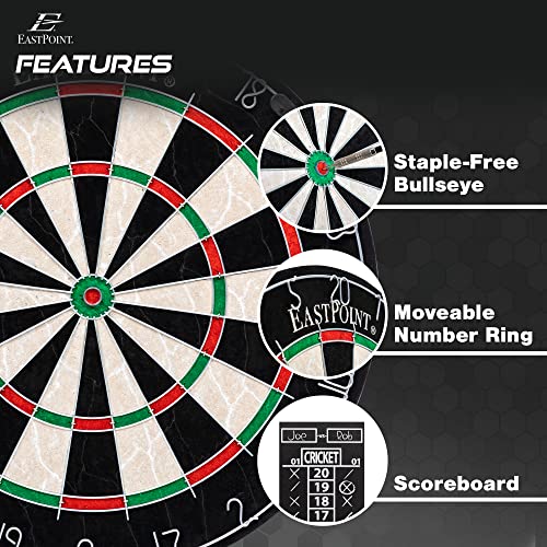 EastPoint Sports Dartboard with Scoreboard Set - Includes 3 Darts