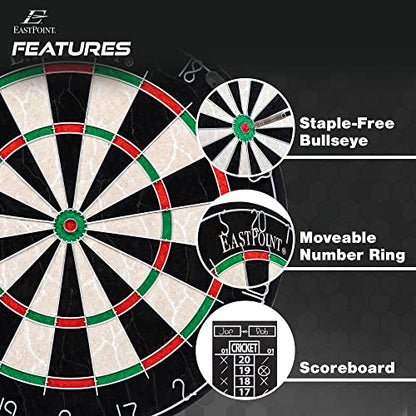 EastPoint Sports Dartboard with Scoreboard Set - Includes 3 Darts
