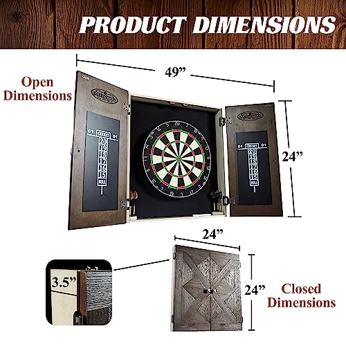 Barrington Bellevue Bristle Dartboard, Cabinet Style, Pre-Assembled